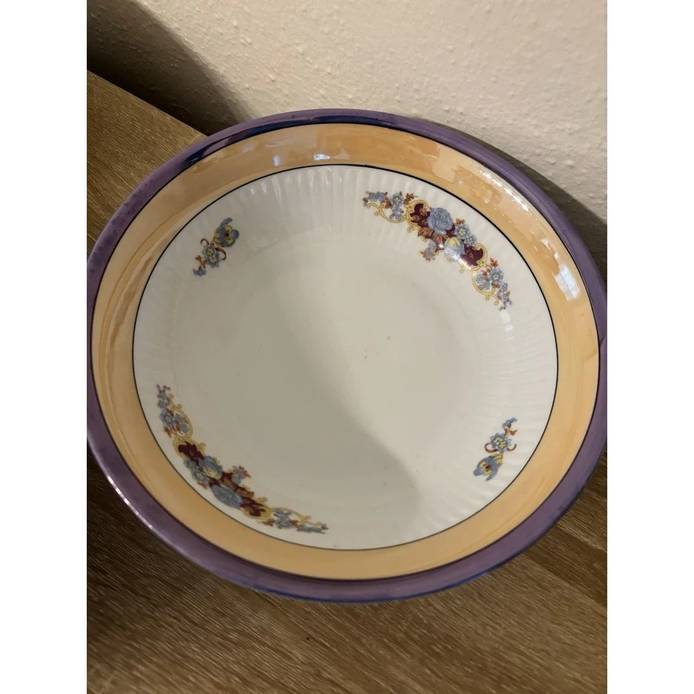 Vintage Bavarian Porcelain Floral Serving Bowls Set of 3 (Lusterware) Antique
